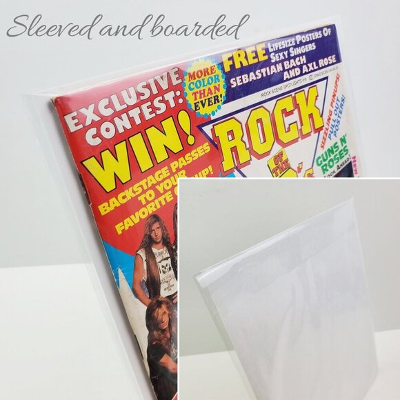 Rock Scene Spotlights Magazine Guns Roses Skid Row Posters Aug 1990 Unread Stock - Picture 3 of 11